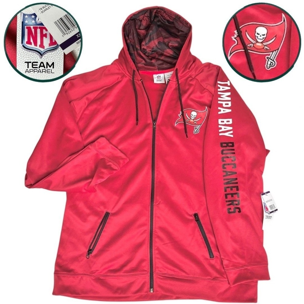NEW Tampa Bay Buccaneers NFL Hoodie Bucs Zip Fleece Jacket Game Day NWT 2XL XXL - Picture 4 of 9